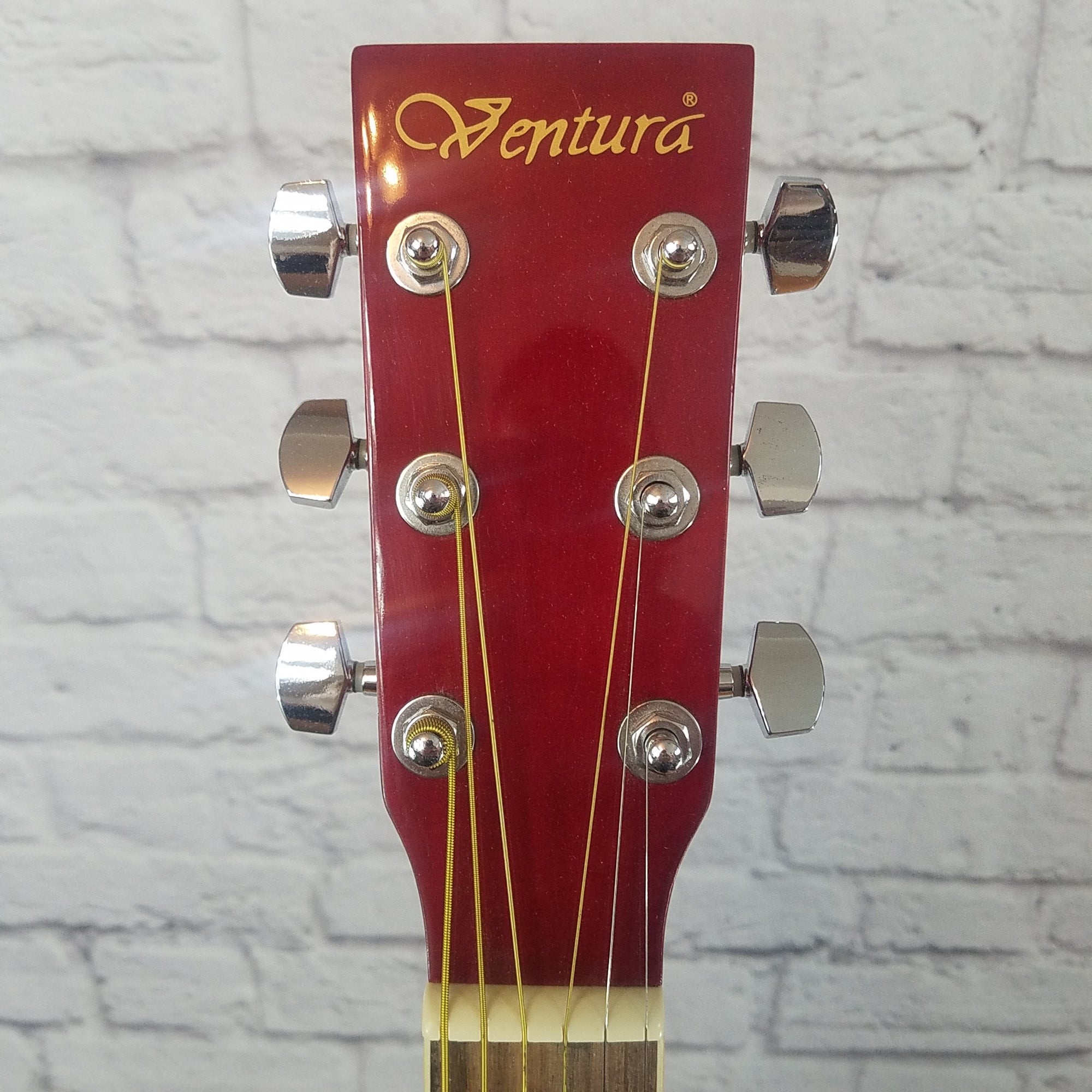 Ventura VWDORED Red Dreadnought Acoustic Guitar