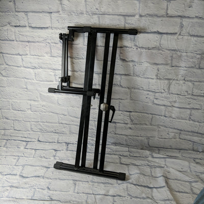 Pyle Pro PKS60 Two Tier Double X Braced Heavy-Duty DJ Coffin / Keyboard Stand
