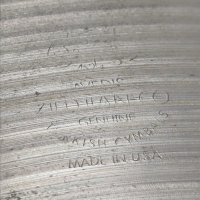 Zildjian Thin Crash 18" 45cm Crash Cymbal 1400g 1981-1992 (“CO.” Stamp)