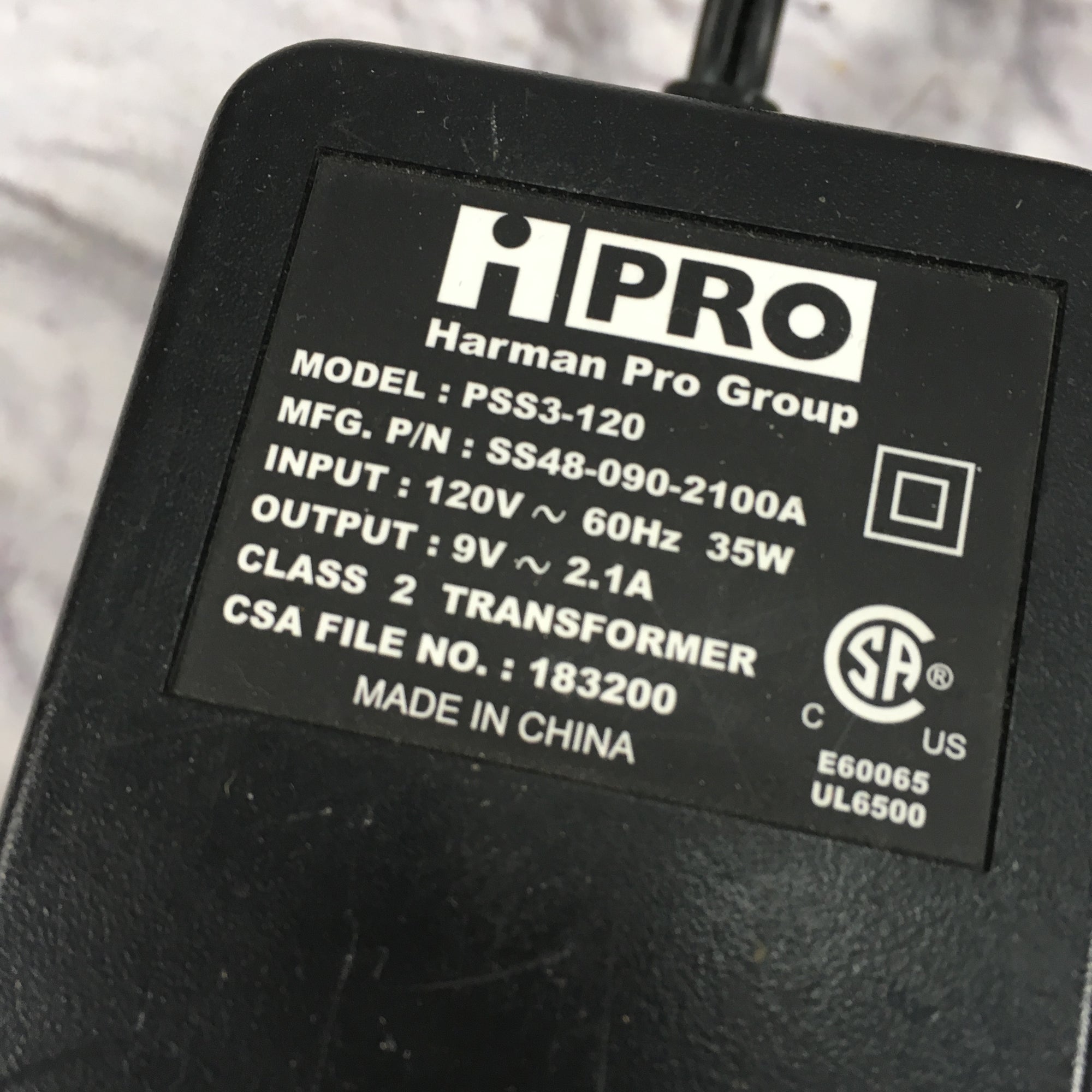 Alimentatore AC Harman Pro Group PS200R-120 9.6V 300mA – Scatola Aperta, Mai Usato