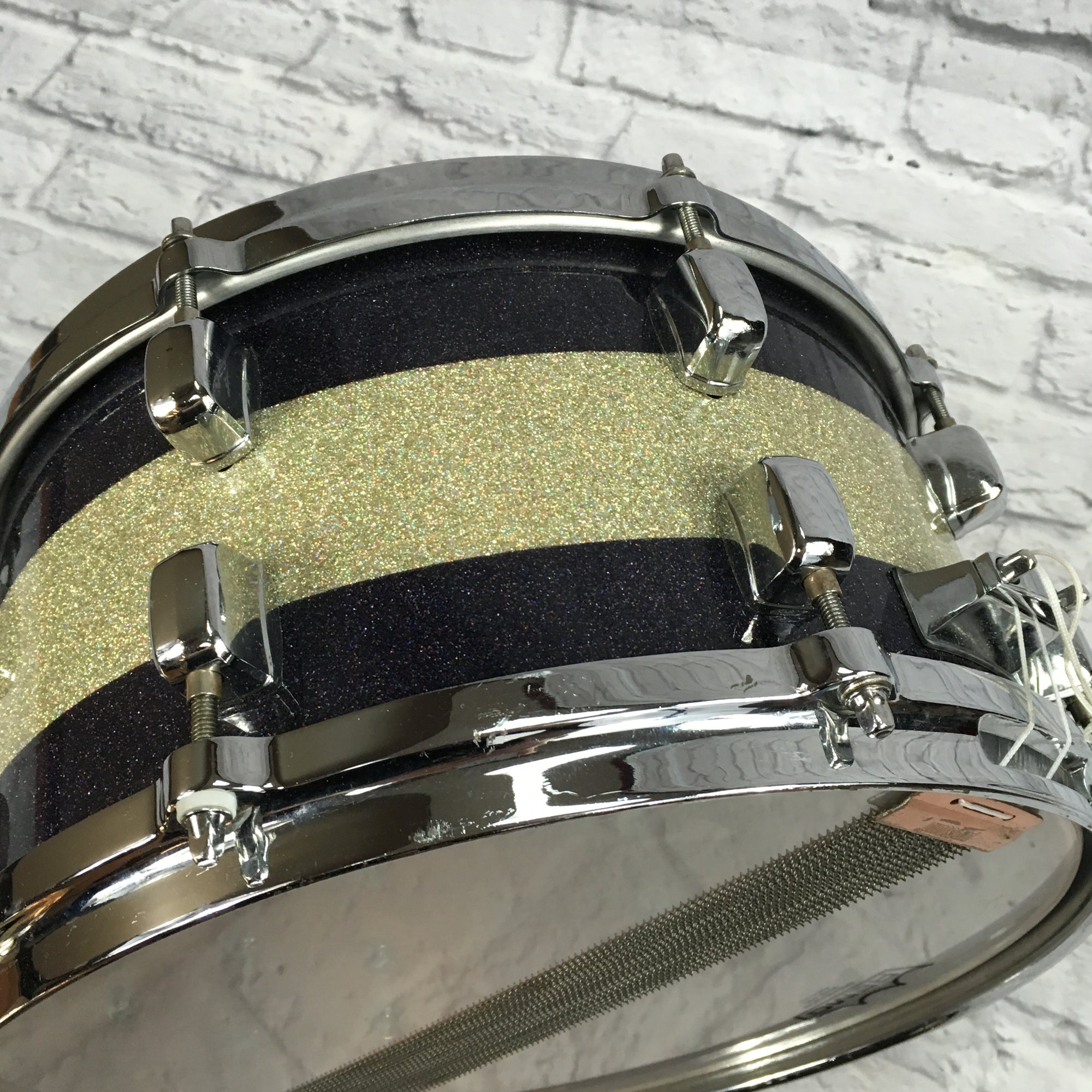 Ddrum 13x7 Dios Sparkle Striped Snare Drum - Evolution Music