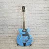 Hofner Contemporary Verythin Semi-Hollow Guitar with Bigsby Powder Blue