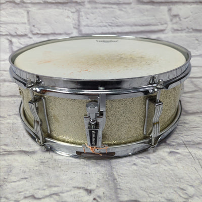 Ludwig B/O Blue Olive No. 491 Pioneer 5x14" 6-Lug Snare Drum - Silver Sparkle