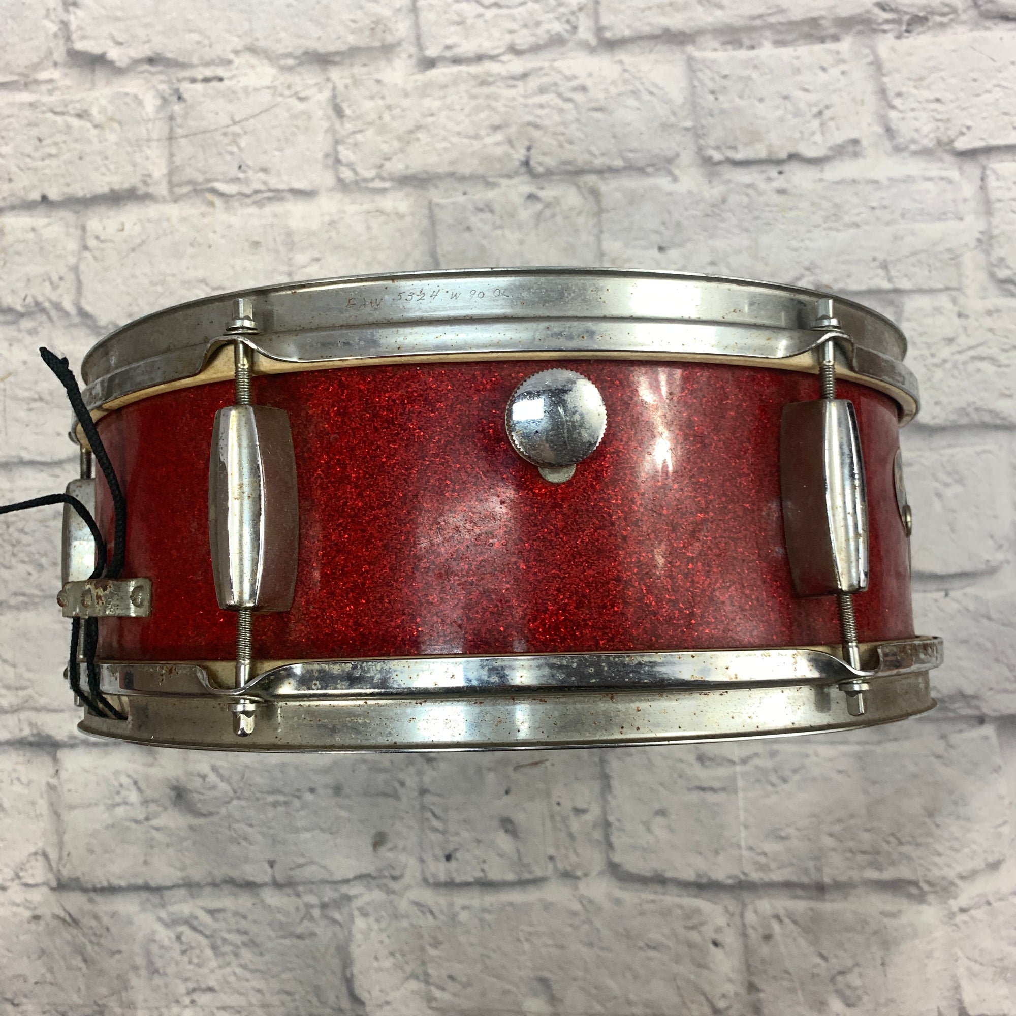 Vintage Kingston Snare Drum Red Sparkle 14