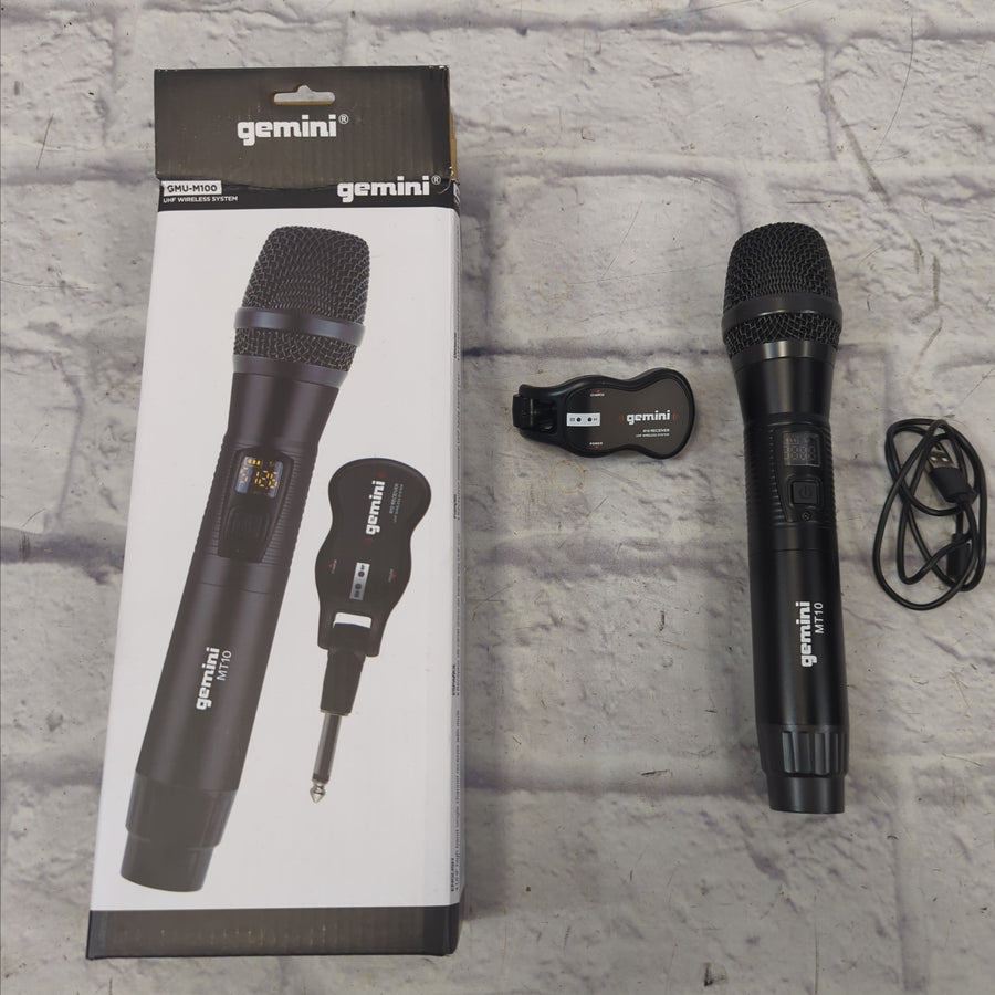 Gemini GMU-M100 UHF Wireless Handheld Microphone Outfit