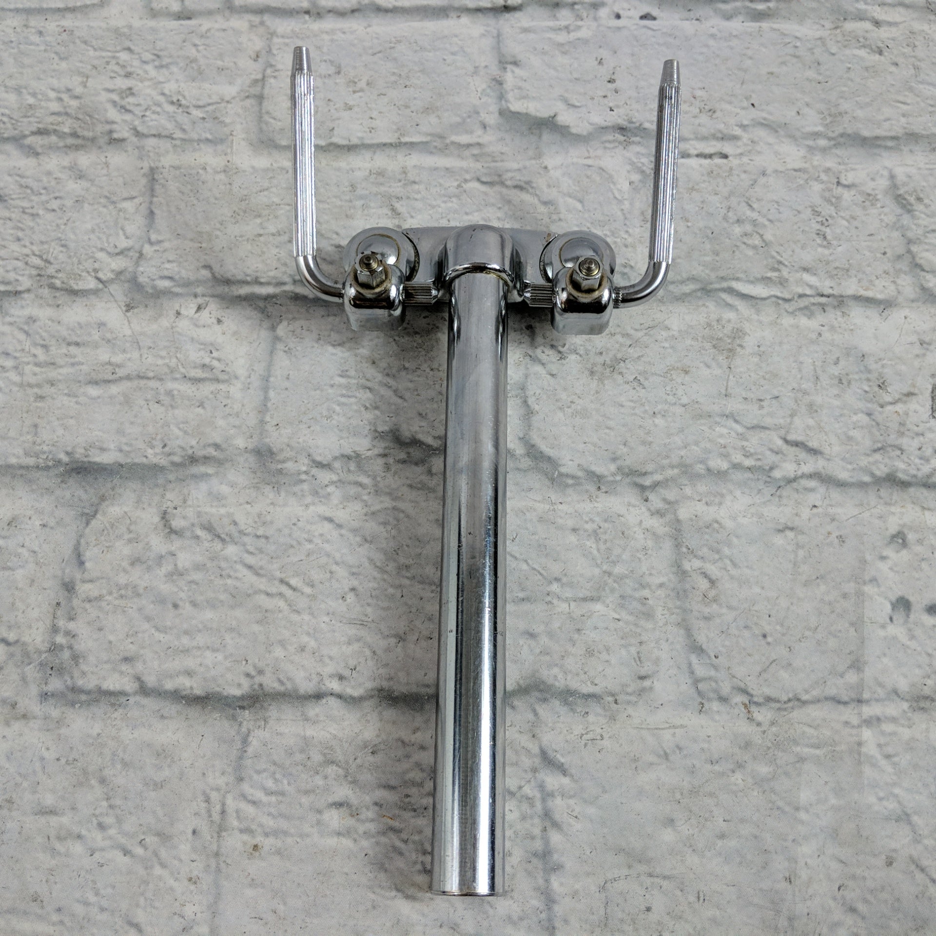 ** Vintage Ludwig Double Tom Drum Mount Vintage 70s Chrome L-Arm Holder Super Classic