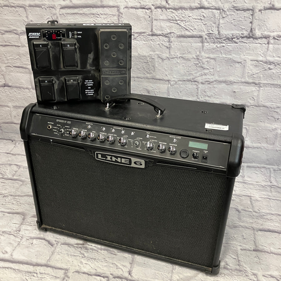 Line 6 Spider IV 120w 2x12 with FBV Express II Footswitch