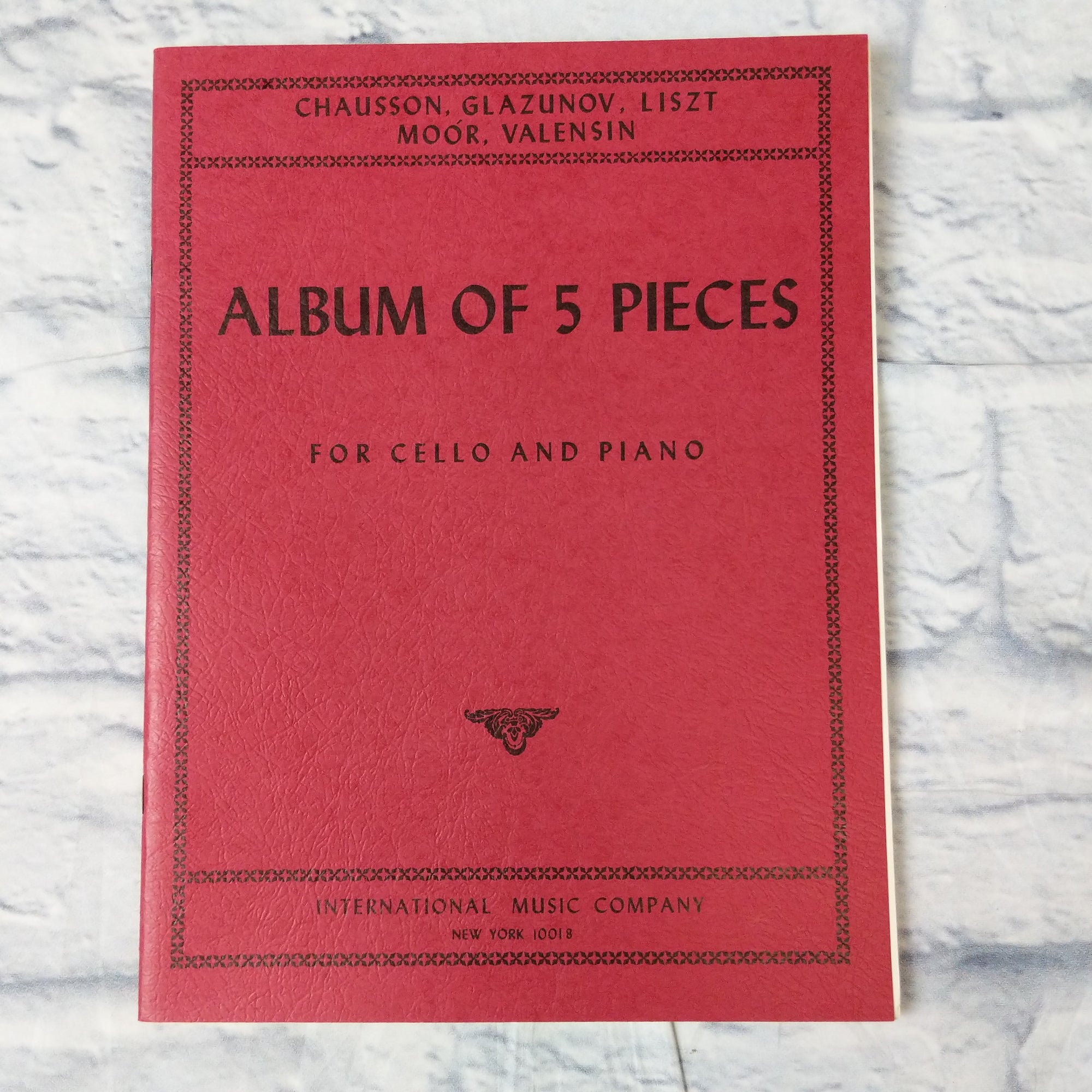 Chausson, Glazunov, Liszt, Moor, Valensin Album Of 5 Pieces