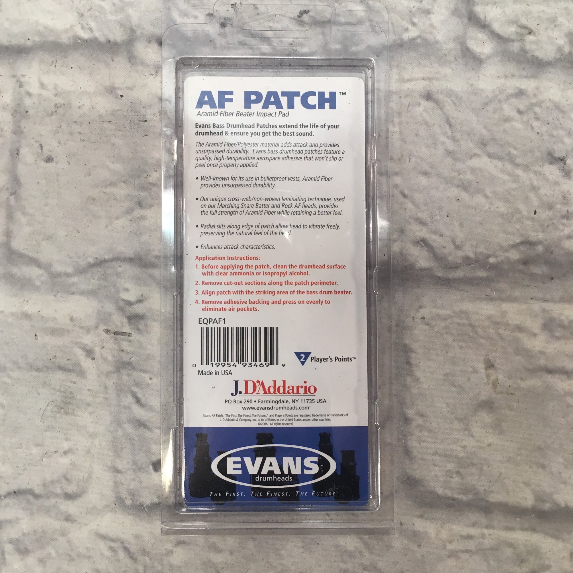 Evans Pair of EQPC1 Single Pedal Clear Plastic Patches (New)