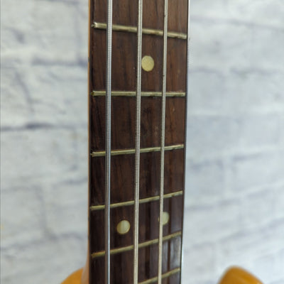 Vintage Fender Musicmaster 4 String Bass Guitar Natural Refin