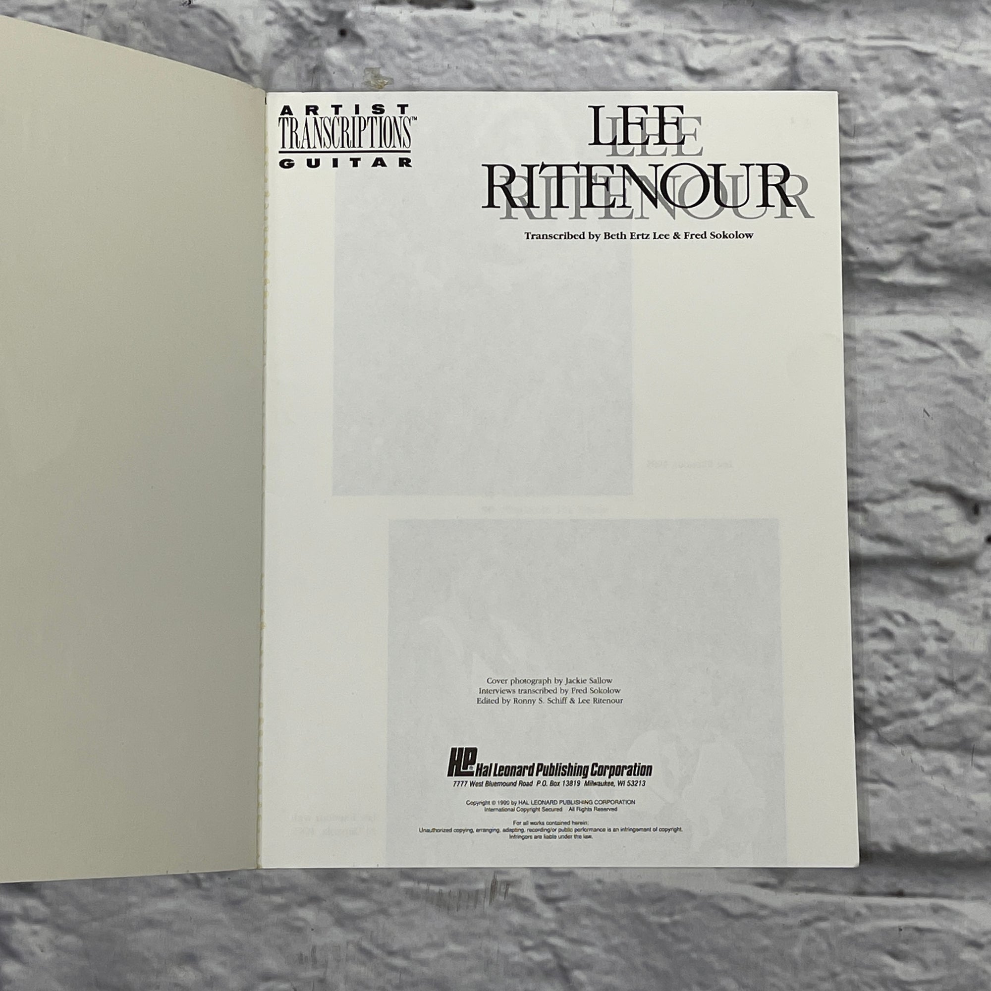 Hal Leonard Lee Ritenour Guitar Transcription Book