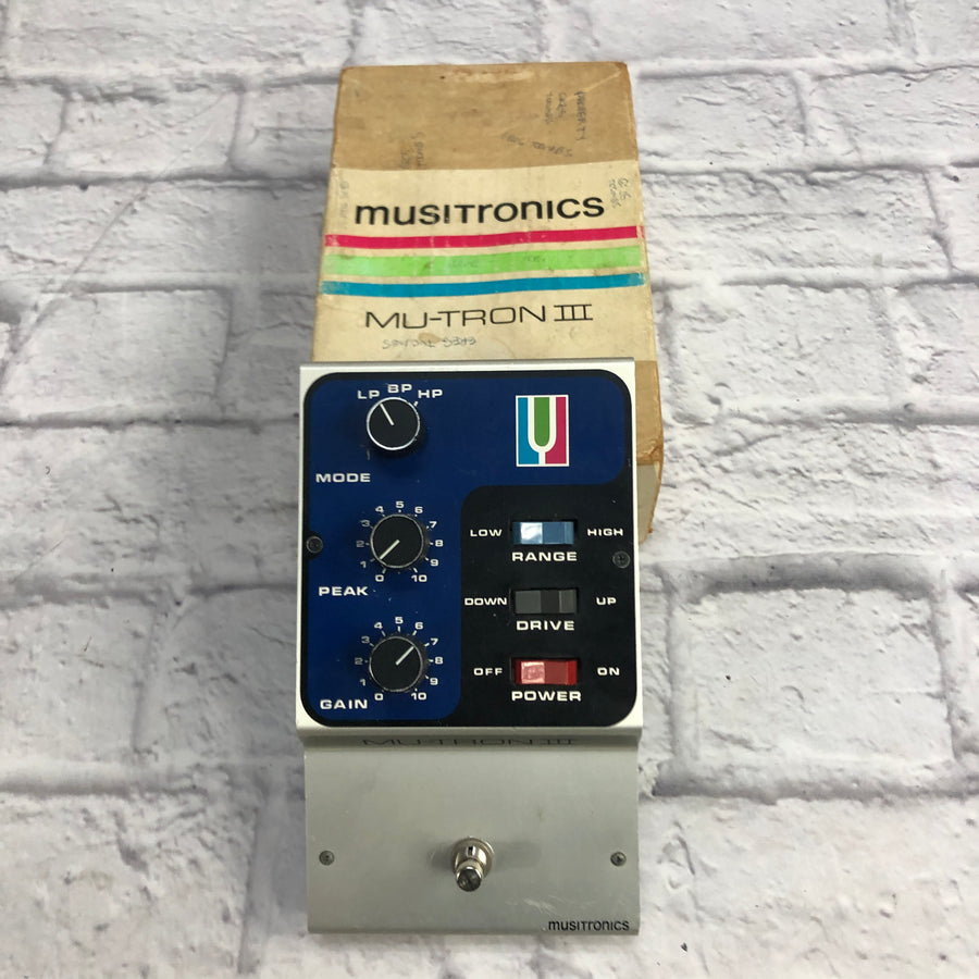 Musitronics Vintage Mu-Tron III Envelope Filter Auto Wah Pedal AS IS
