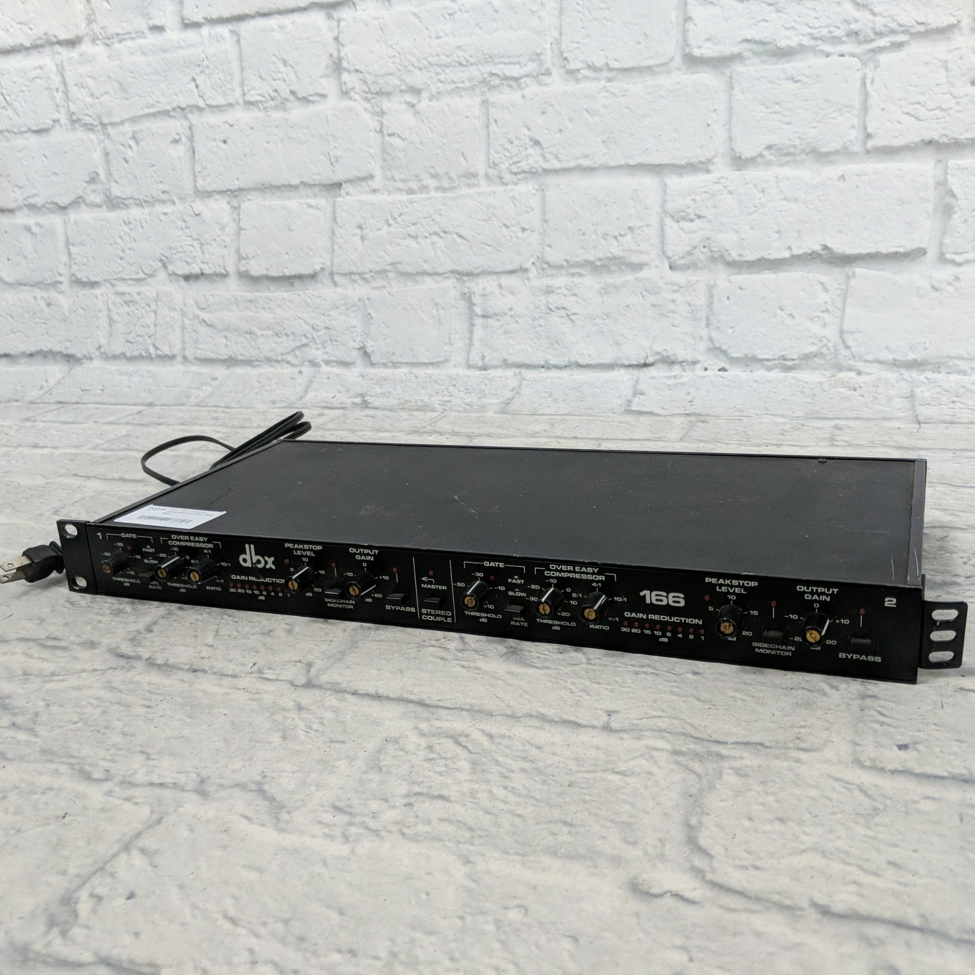 DBX 166 2 Channel Compressor Limiter Gate Rack