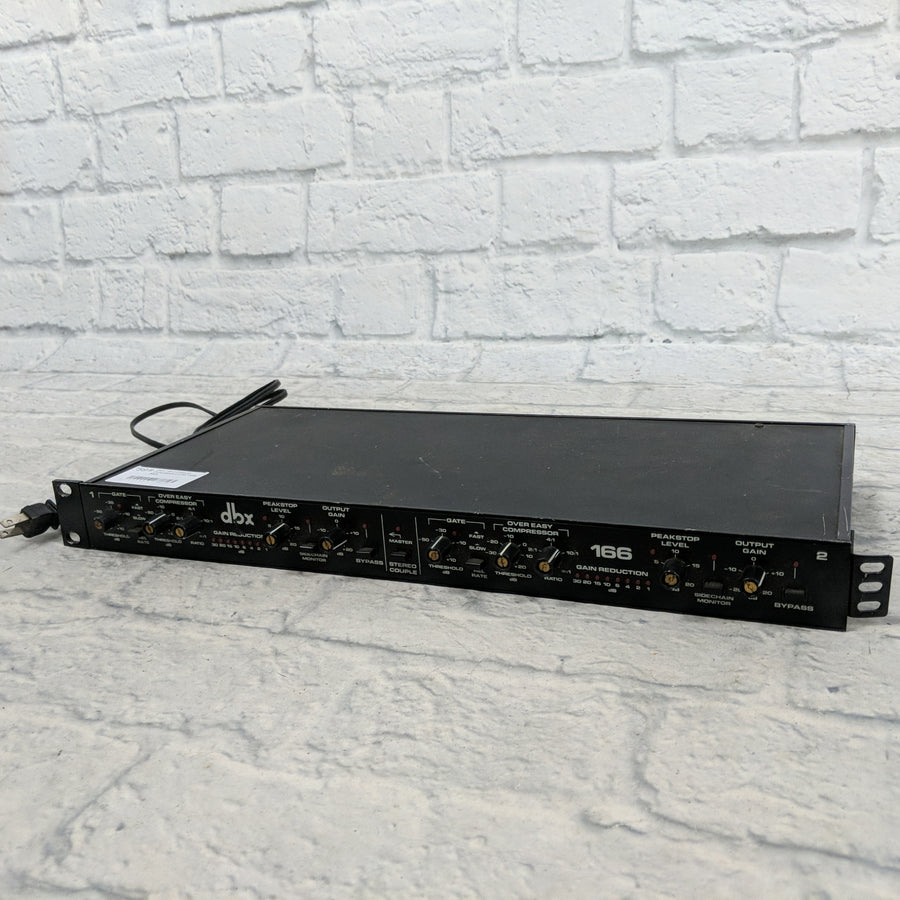 DBX 166 2 Channel Compressor Limiter Gate Rack