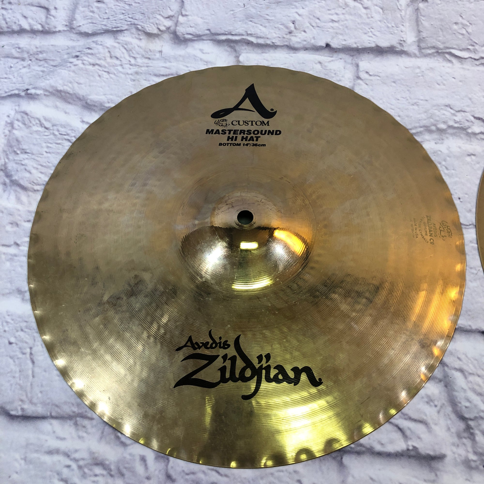 Zildjian 14in A Custom Mastersound Hi Hat Cymbal Pair - Cracked Top