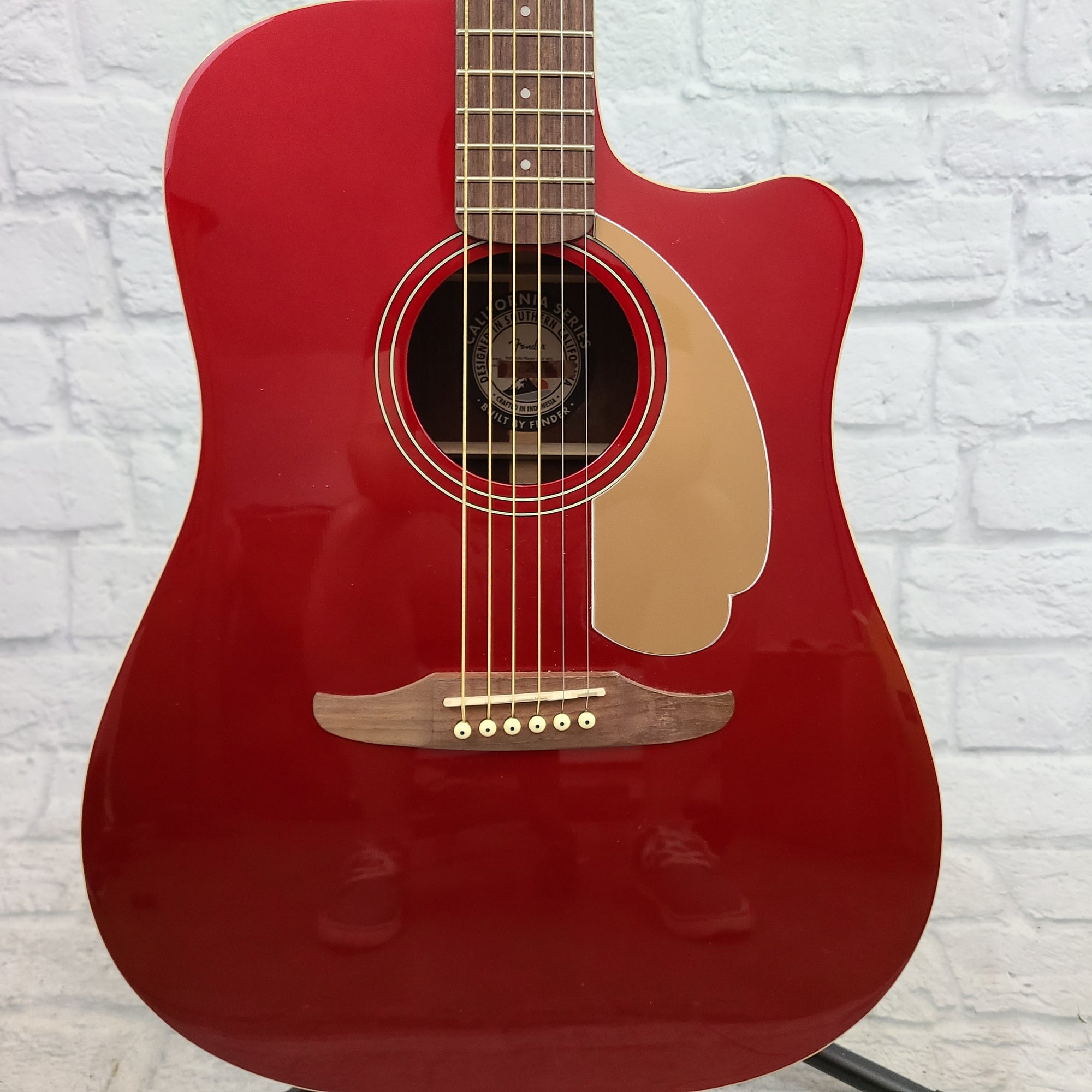Fender Redondo Player Acoustic - Candy Apple Red