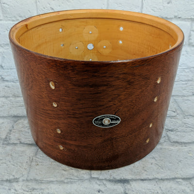 Slingerland Vintage 70s Ribbon Mahogany Veneer 3ply Clear Maple Interior 9x13 Rack Tom Shell