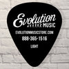 Evolution Brand Light Gauge .50mm Celluloid 12 Pack Guitar Picks (Black)