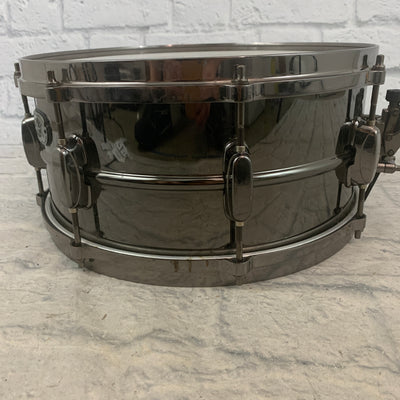 Tama Metalworks Black Nickel Steel Snare Drum 6.5" x 14" Die Cast Hoops