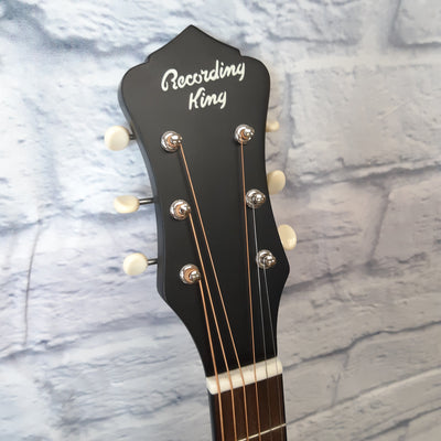 Recording King RPS-7G-MBK Dirty 37 "Golden Eagle" Single 0 Acoustic Guitar