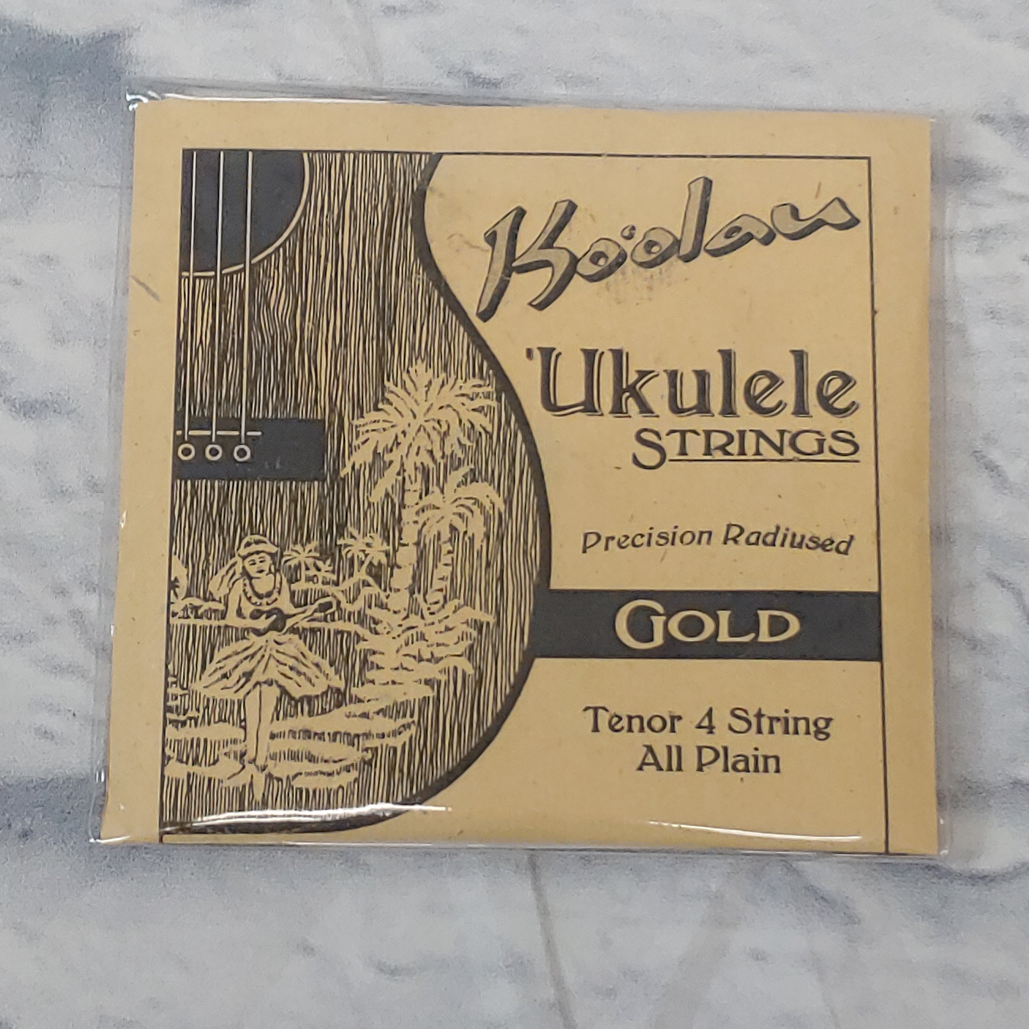 Ko'olau Precision Radiused Gold Tenor 4 Strings All Plain Ukulele Strings