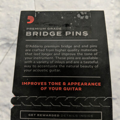 D'Addario Ebony Acoustic Bridge Pins and Endpin