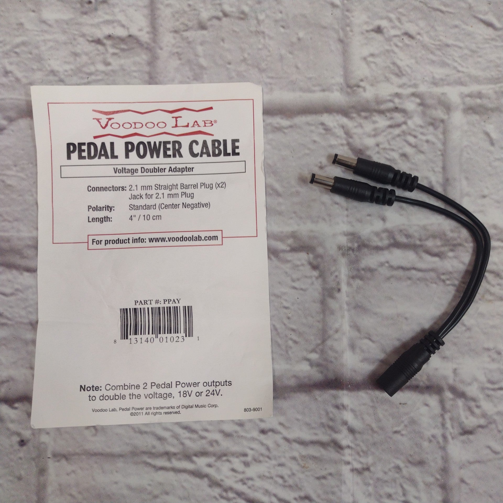 Voodoo Lab PPAY Voltage Double Adapter Power Cable
