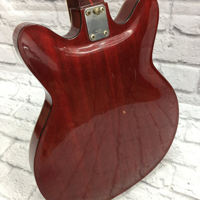 ** Vintage 1960's Stradavox Semi-Hollow Wine Red Guitar