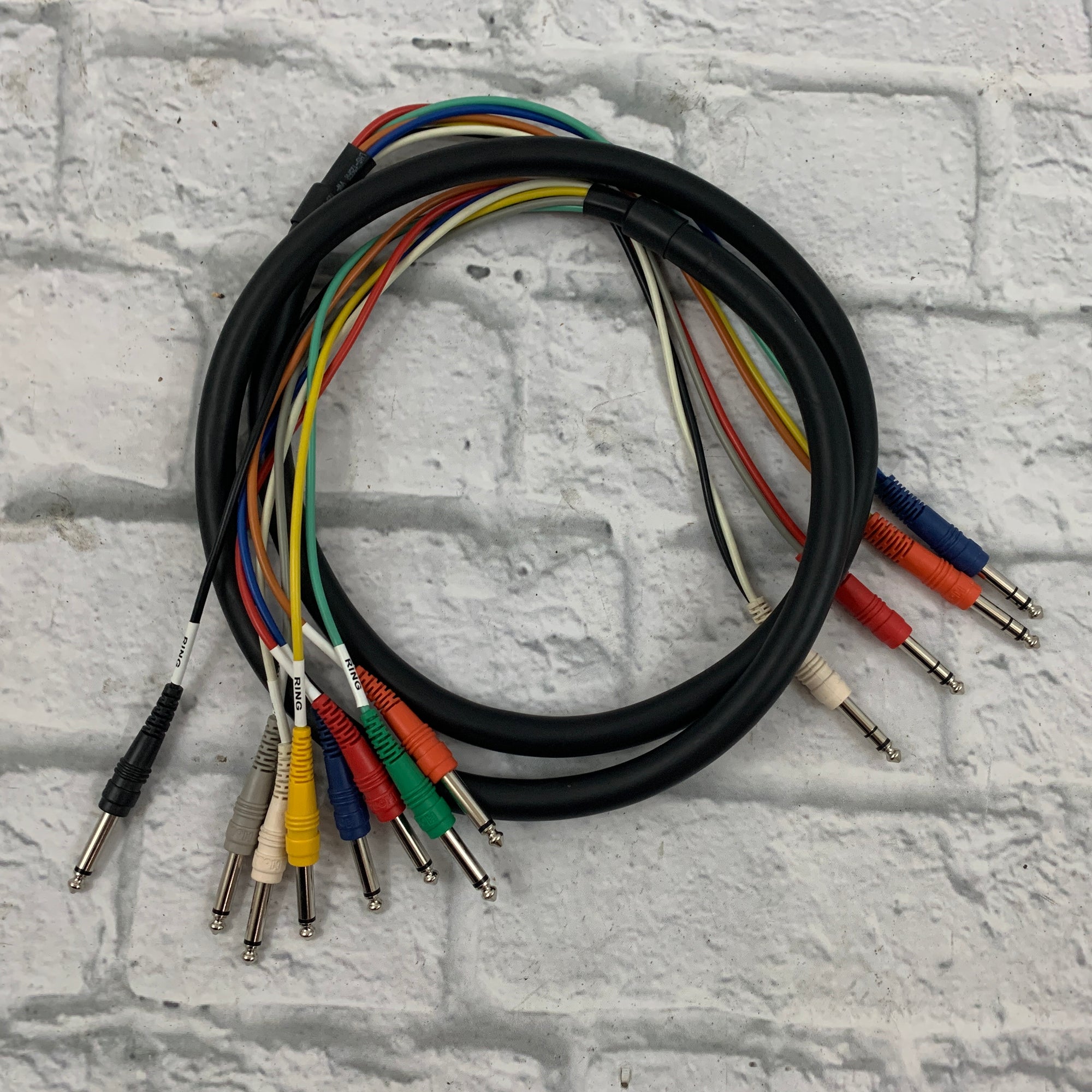 Hosa STP-802 4-channel 1/4 inch TRS to 1/4 inch TS Insert Snake - 2 Meter