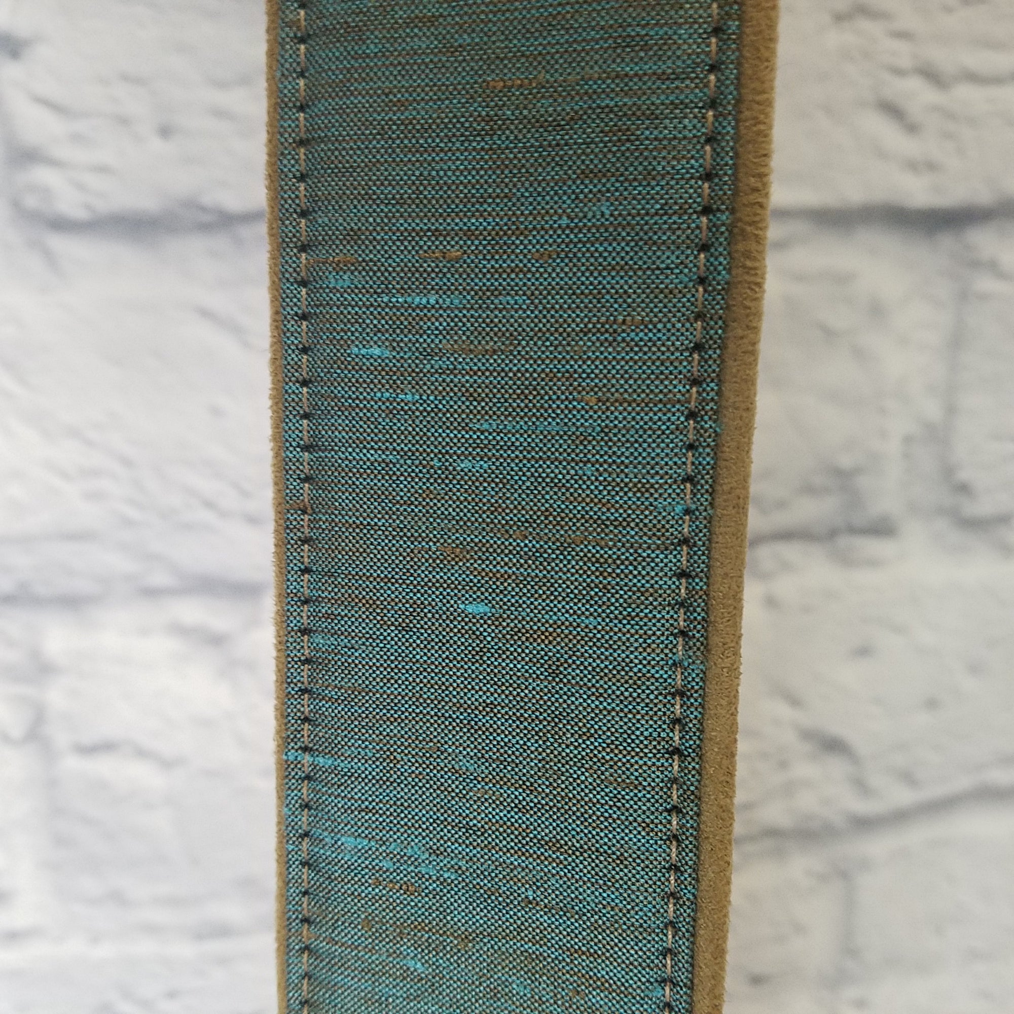 Right On Straps Guitar Strap Teal/Tan