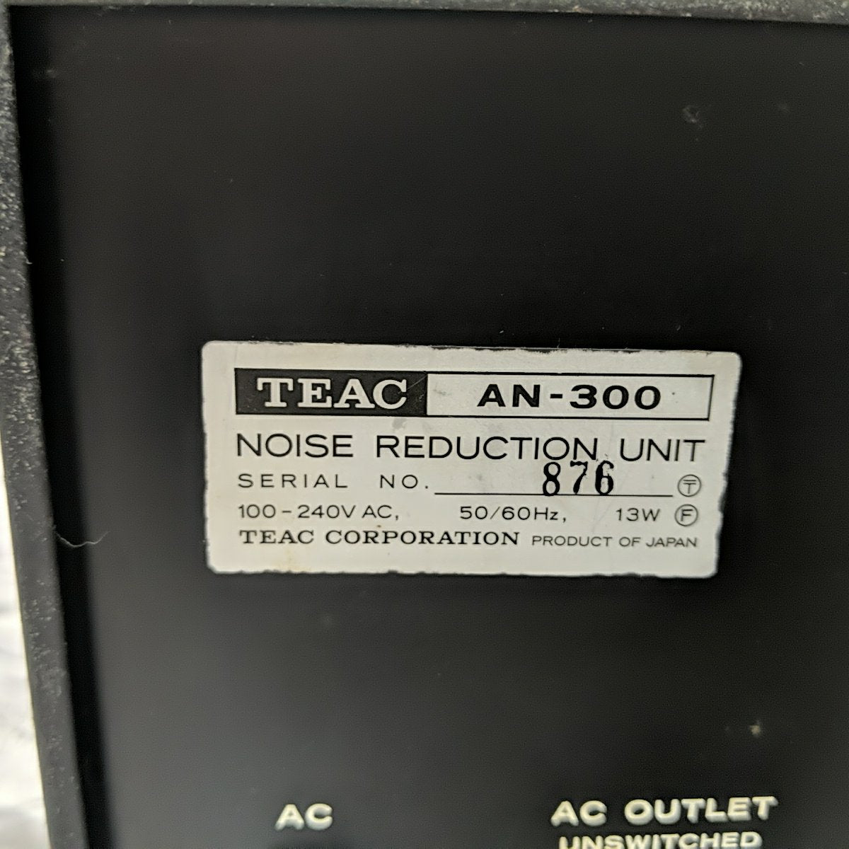 Vintage TEAC AN-300 Dolby 4-Channel Noise Reduction Rack