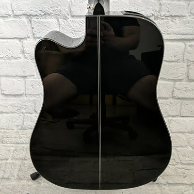 Takamine G Series Dreadnought Acoustic Guitar with Solid Top - Gloss Black