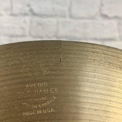 Zildjian 14 New Beat Hi Hat Cymbal Pair - Top is Cracked