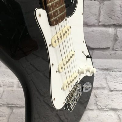 Lotus Strat Style Electric Guitar Black