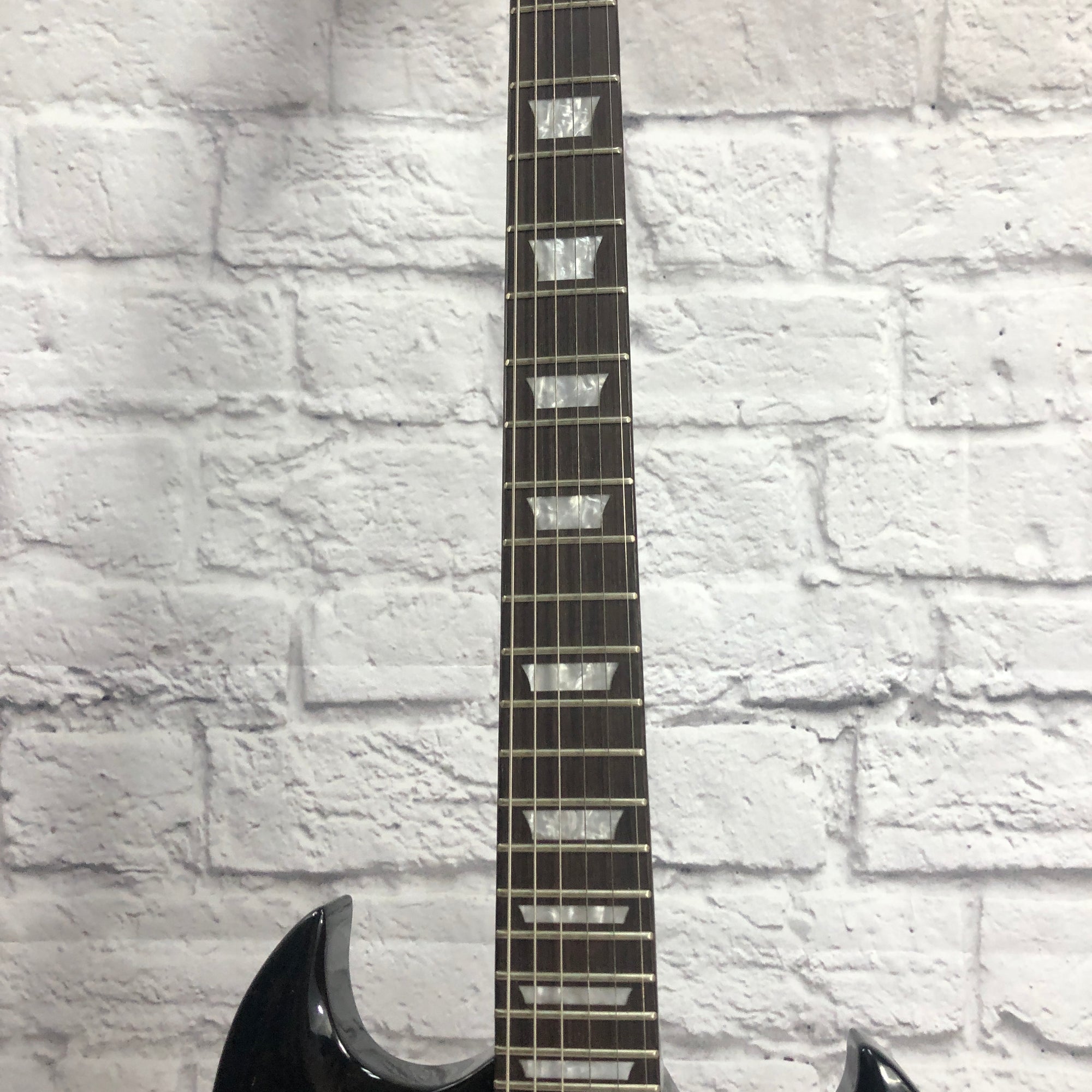 Encore E69 SG Style Electric Guitar Gloss Black