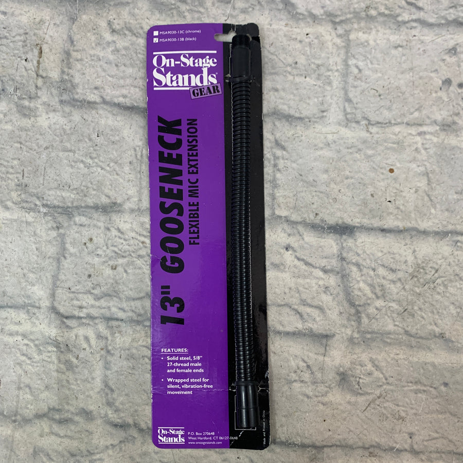 On Stage Stands MSA9030-13B 13" Gooseneck Mic Extension