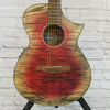 ** Ibanez AEWC32FM Exotic Wood Glacier Red Low Gloss Acoustic Electric Guitar