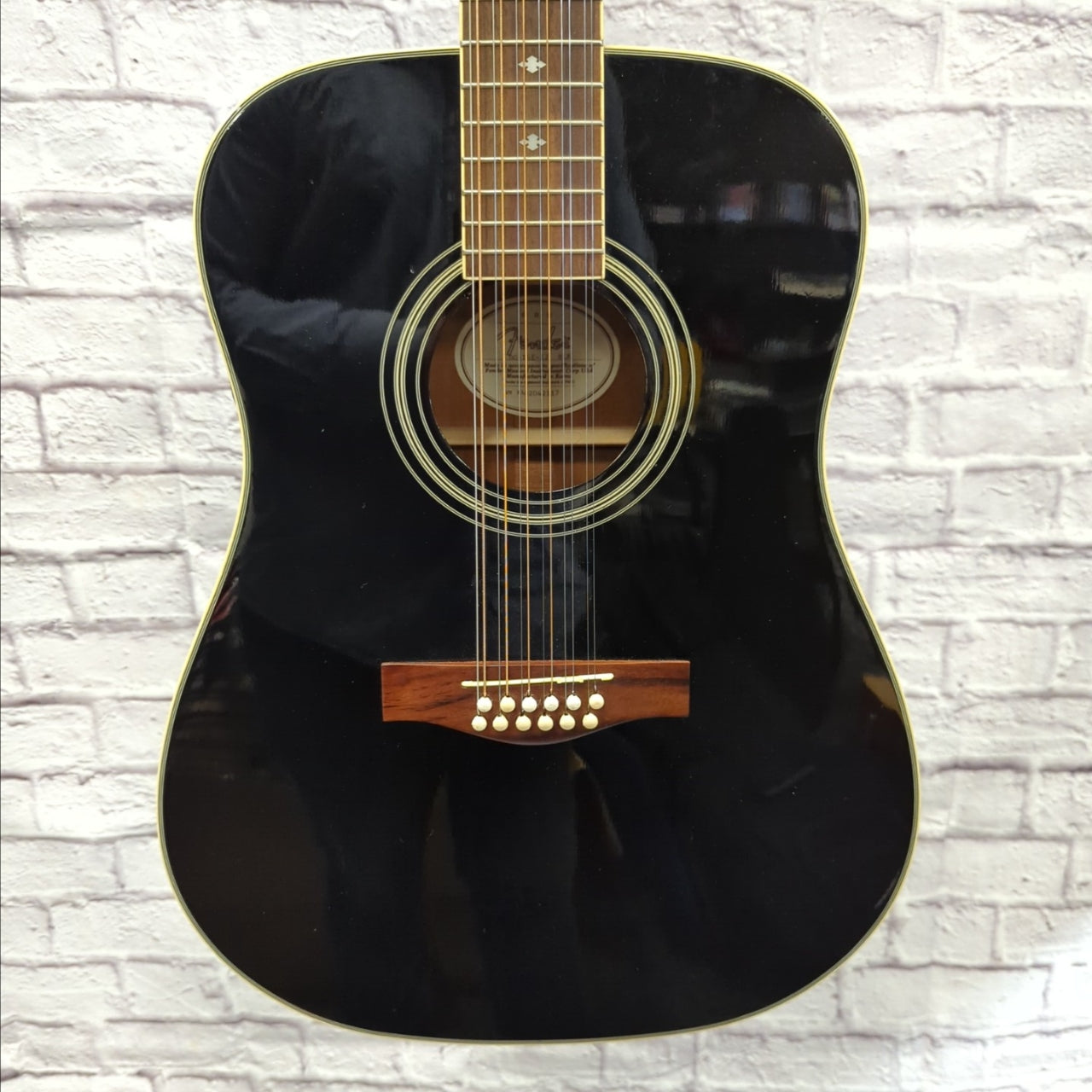 Fender DG-16E-12 Black Acoustic 12-String Guitar