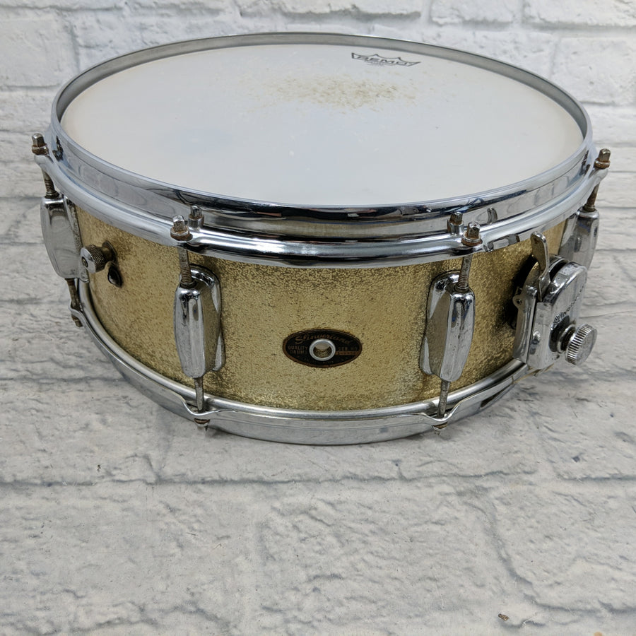 Vintage 1964 Slingerland 5.5x14 Gene Krupa Snare Drum Champagne Sparkle Niles
