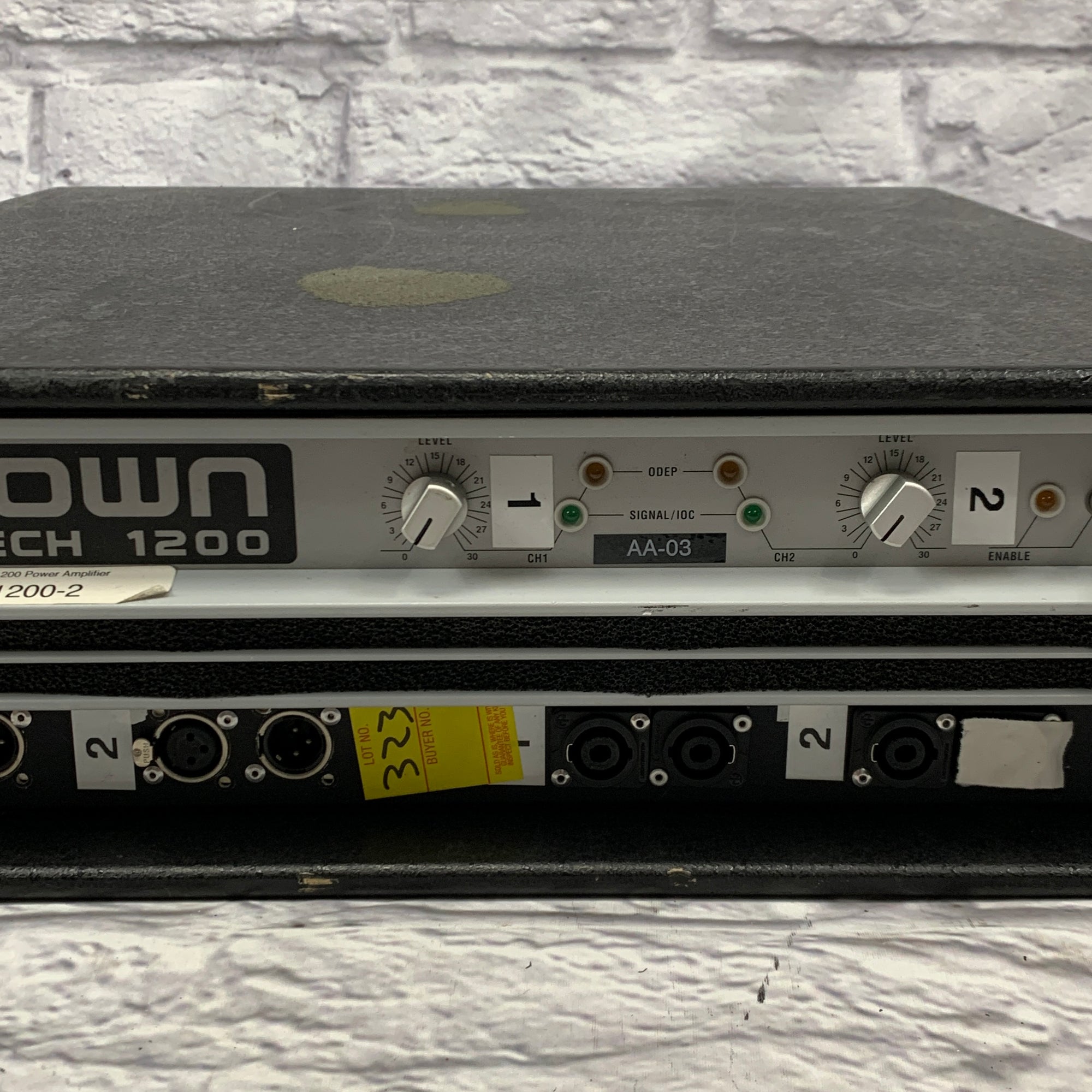 Crown Macro-Tech 1200 2-Channel Power Amplifier w/ Custom Connector Panel & Rack Case
