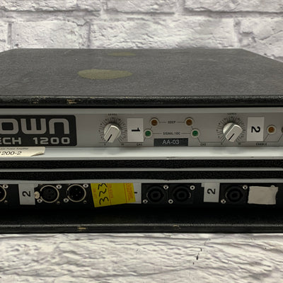 Crown Macro-Tech 1200 2-Channel Power Amplifier w/ Custom Connector Panel & Rack Case