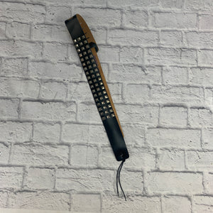 Levy's M1SD2 Leather Guitar Strap 2 1/2" with Metal Studs Black