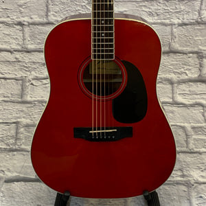 Austin AA25-D/WR Acoustic Guitar Red
