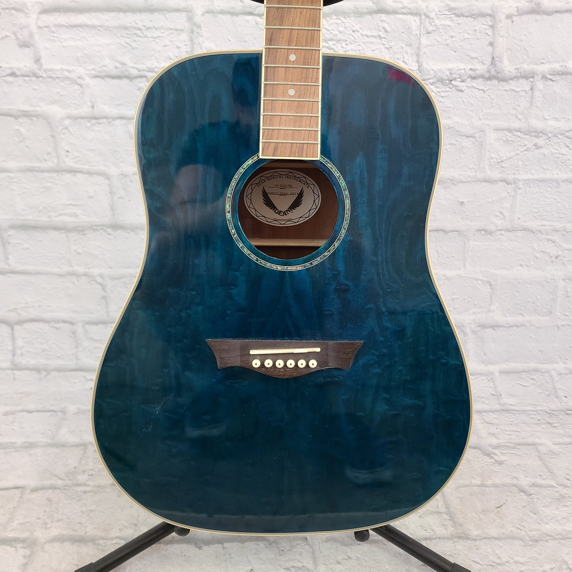 Dean AX DQA TBL Quilted Maple Acoustic Guitar AS IS