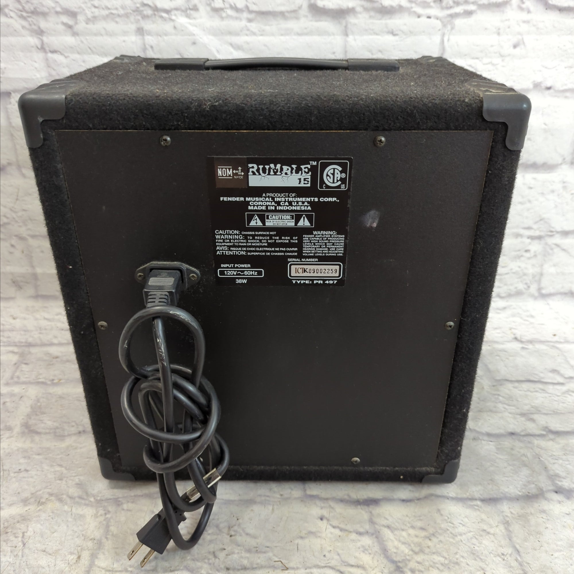 Fender Rumble 15 Bass Guitar Combo Amp