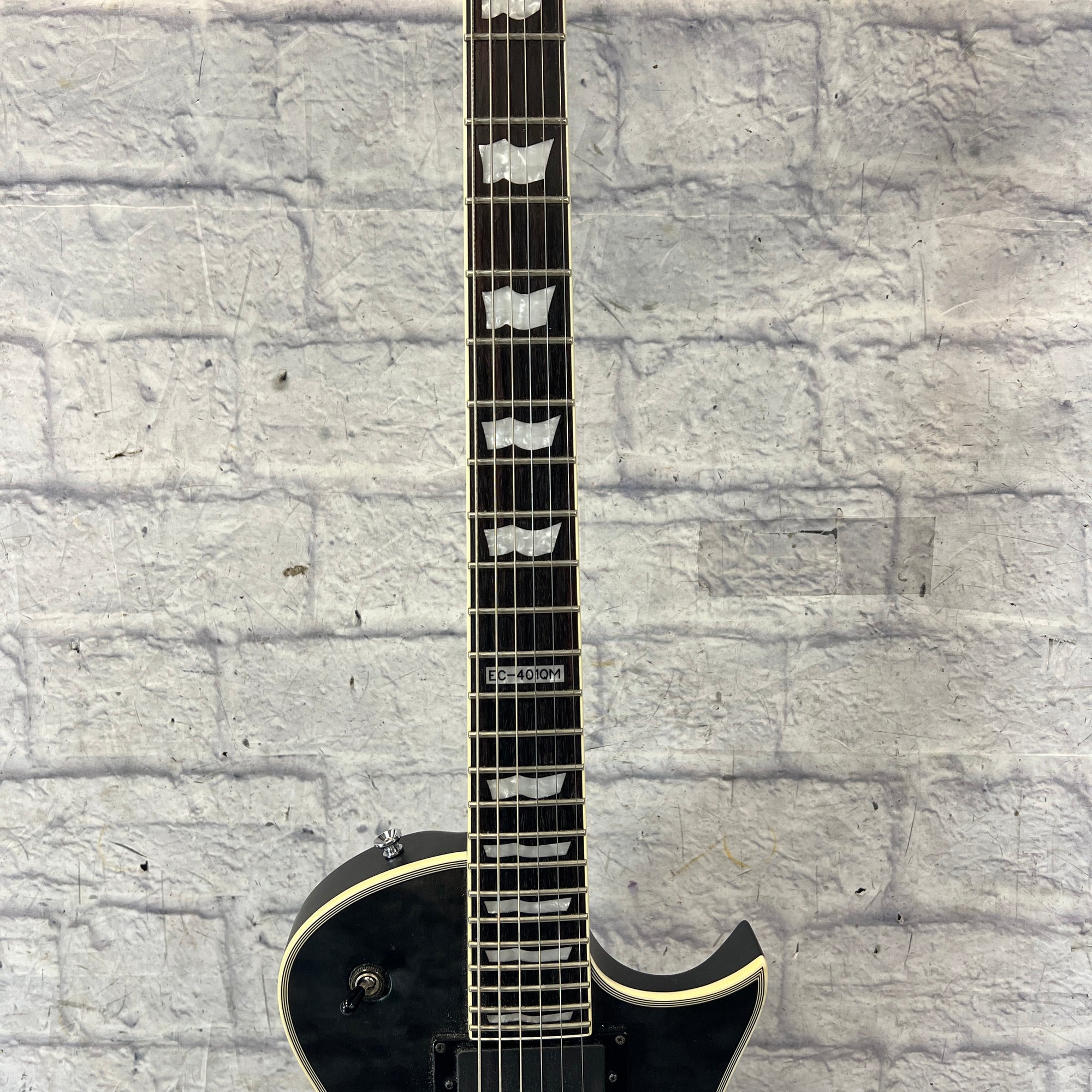 LTD EC-401QM Transparent Black Electric Guitar