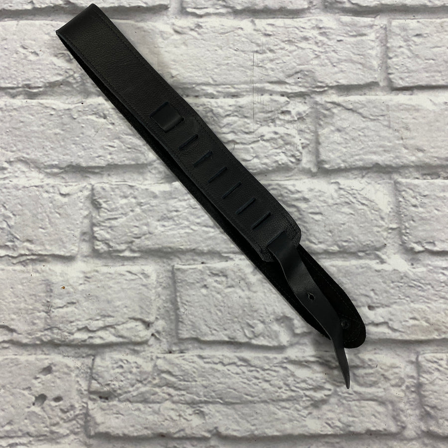 Black Leather Guitar Strap