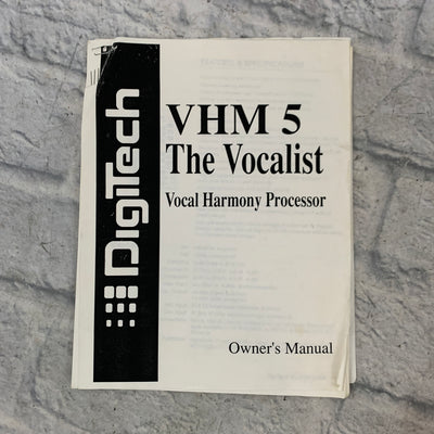 Digitech VHM5 Vocalist Vocal Effect AS IS PROJECT