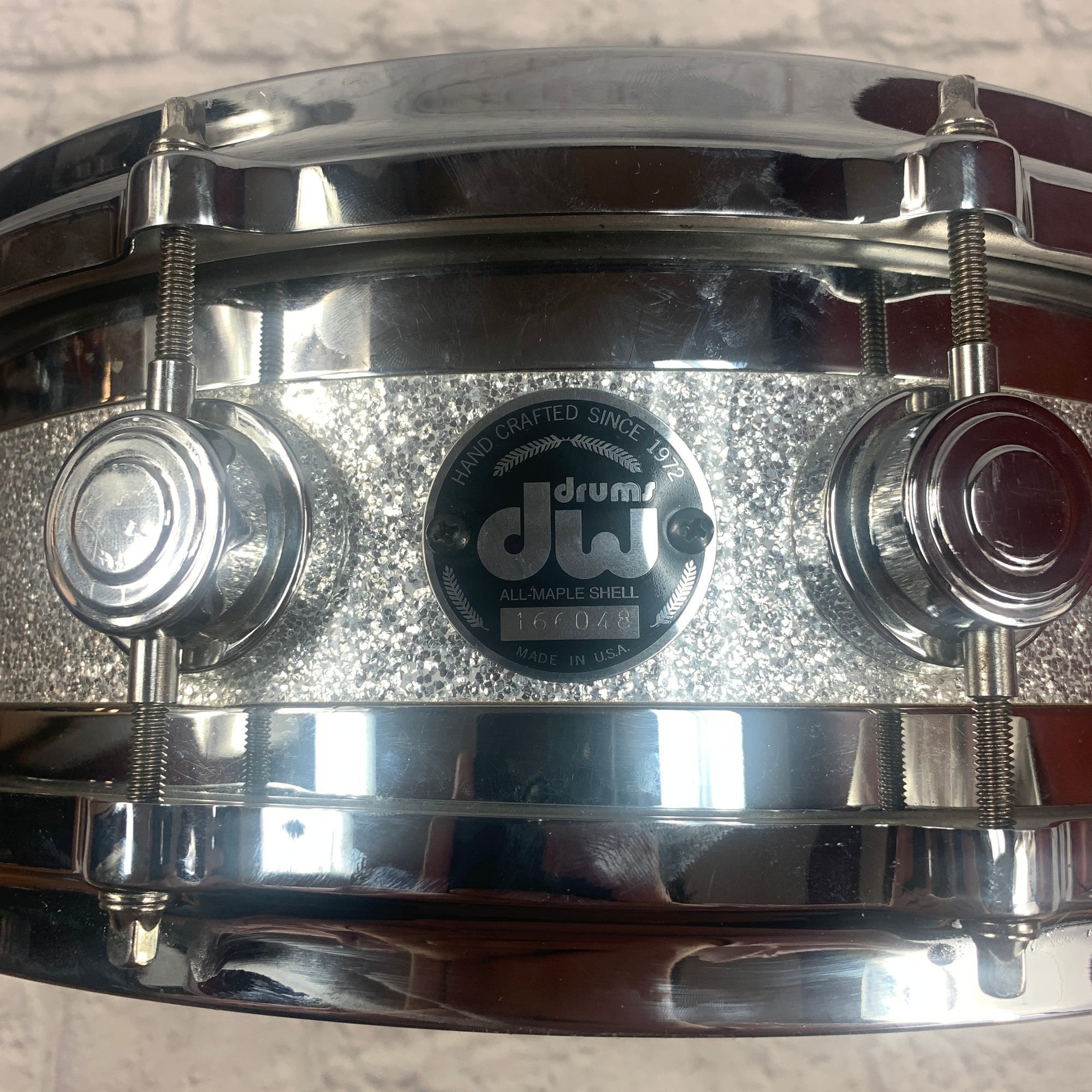 DW Edge Broken Glass Snare Drum 14 All Maple Shell DW Edge Broken Glass Snare Drum 14 All Maple Shell