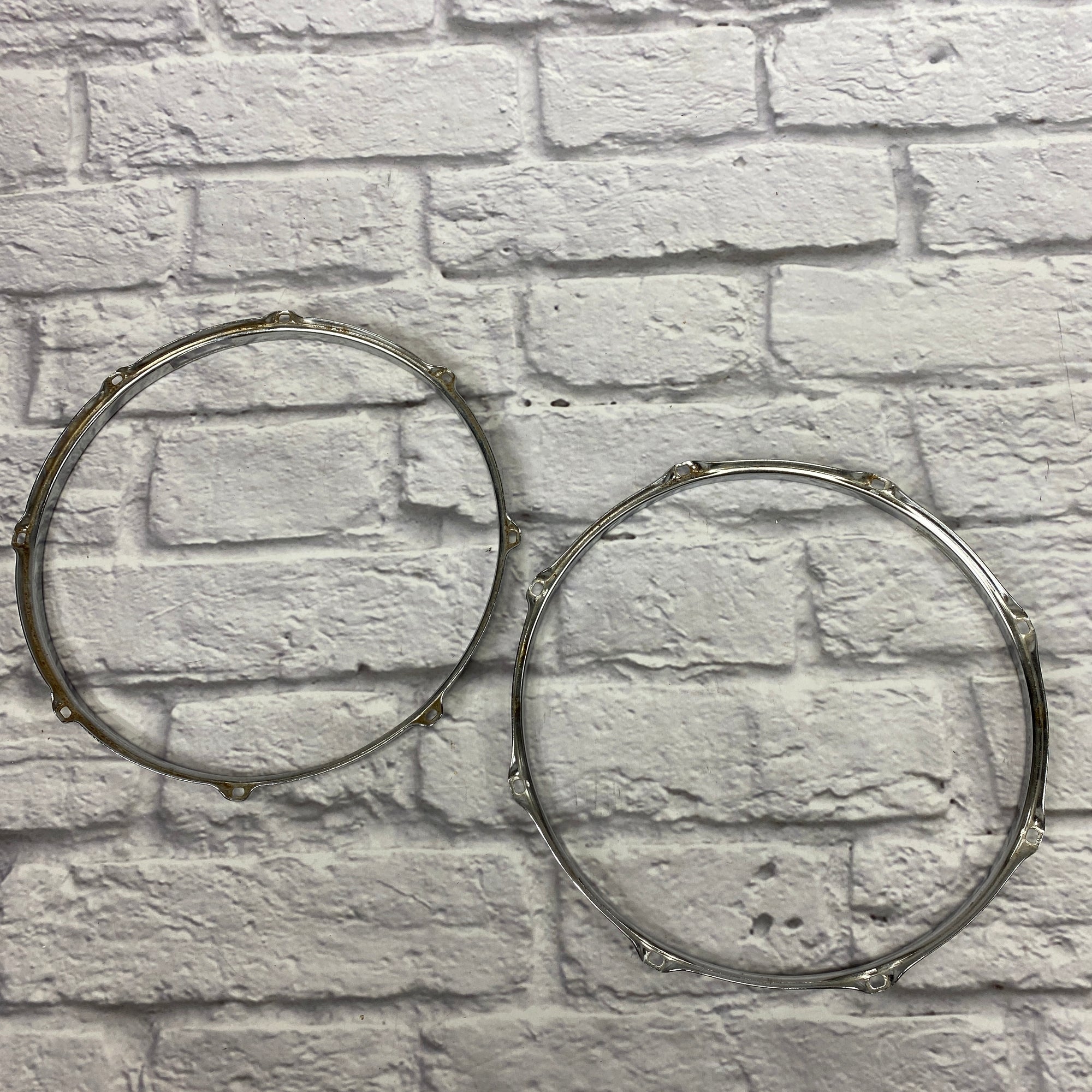 8-Lug 15" Chrome Drum Hoop Pair
